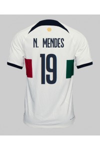 Portugal Nuno Mendes #19 Fotballdrakt Borte Klær VM 2022 Korte ermer